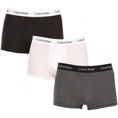 Calvin Klein sada boxerek Cotton Stretch 3P Lr Trunk U2664G IOT WhiteBlackStripe – Zboží Dáma