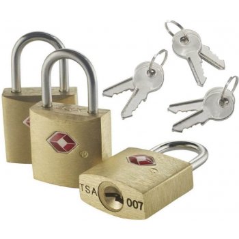 Lewis N. Clark sada mosazných zámků TSA Key Lock s klíčky