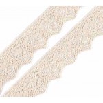 Pro Háčkování Paličkovaná krajka 46 mm světle béžová – Zboží Mobilmania