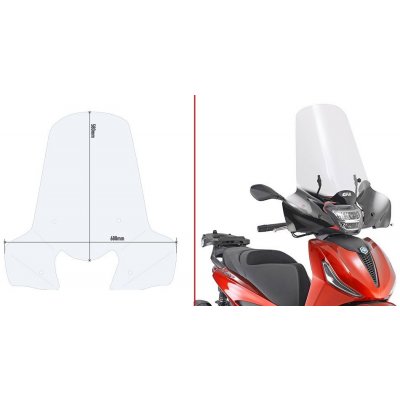 A5616A montážní sada plexi Piaggio Beverly 300-400 Hpe (21-26) pro plexi 5621A nebo 5621S – Hledejceny.cz