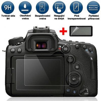 Tempered Glass ochranné tvrzené sklo pro Canon EOS 90D/80D/70D (66,5 × 45,5 mm) – Hledejceny.cz