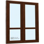 Kömmerling balkonové dveře 70 AD s příčkou O+OS klapačka pravé tmavý dub/bílá 150 x 200 cm jednostranná klika + madýlko + PVC rám – Hledejceny.cz