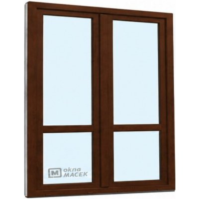 Kömmerling balkonové dveře 70 AD s příčkou O+OS klapačka pravé tmavý dub/bílá 150 x 200 cm jednostranná klika + madýlko + PVC rám – Hledejceny.cz