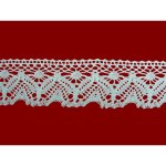 Bavlněná paličkovaná krajka 2032/50mm bílá/5m – Zboží Dáma