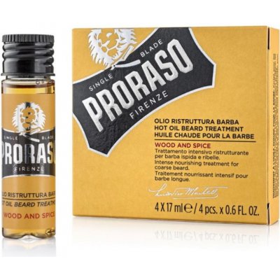 Proraso Wood and Spice zahřívací olej na plnovous 4 x 17 ml – Zboží Dáma