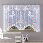 Dětská záclona BAREVNÍ MOTÝLCI oblouk - 150 x 300 cm – Hledejceny.cz