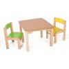 Dětský stoleček s židličkou Hajdalánek stolek Maty + židličky Luca zelená žlutá