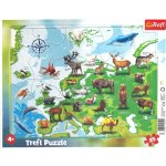 Trefl Mapa Evropy se zvířátky 25 dílků – Hledejceny.cz