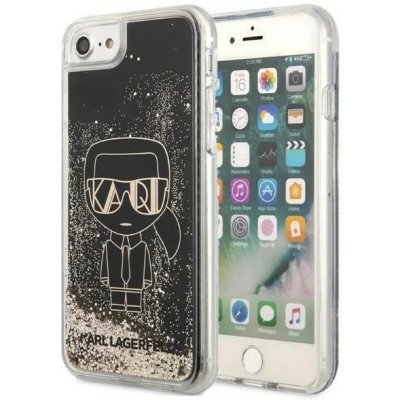 Pouzdro Karl Lagerfeld iPhone 7/8 SE 2020 / SE 2022 Liquid Glitter Gatsby černé – Zboží Mobilmania