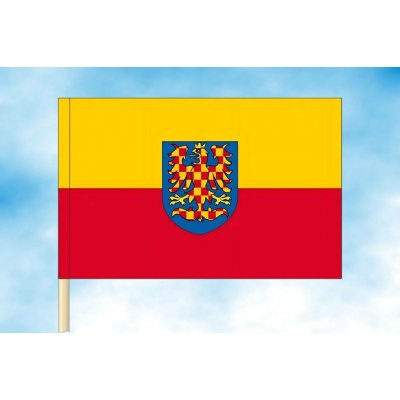 LIBEA, s.r.o. Moravská vlajka půlený list Rozměr: 100×150 cm, Uchycení: Návlek na žerď – Sleviste.cz