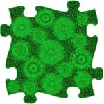 MUFFIK MFK-003-2-1-03 Ortopedická podložka Louka tvrdá Zelená – Zboží Dáma