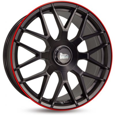 MAM GT.1 8x18 5x100 ET45 matt black lip red | Zboží Auto