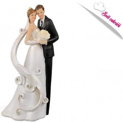 Pár novomanželů 21 cm - svatební figurky na dort - Modecor – Zboží Mobilmania