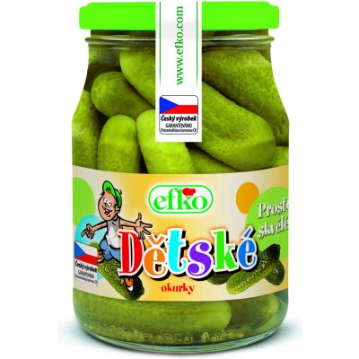 Efko Dětské okurky ve sladkokyselém nálevu 370ml – Hledejceny.cz