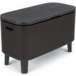 Keter Bevy Cool Bar Rattan 83,5 x 40 x 50-74 cm grafit – Hledejceny.cz