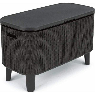 Keter Bevy Cool Bar Rattan 83,5 x 40 x 50-74 cm grafit – Hledejceny.cz