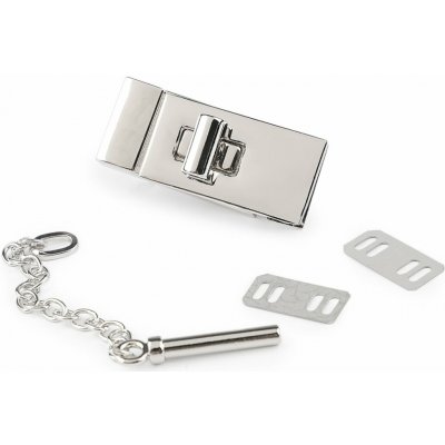 Sada zapínání na tašku s řetízkem - nikl – Zboží Dáma