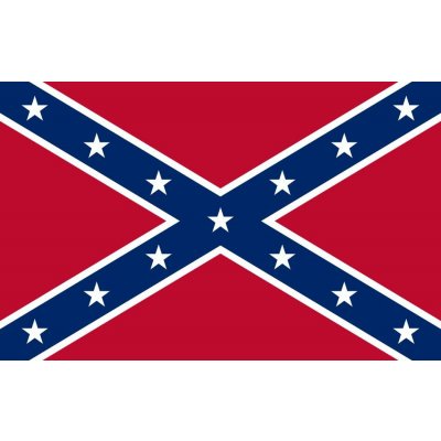 Vlajka Konfederace (jižanská vlajka) - 60 x 90 cm - tunel, karabina – Zboží Dáma