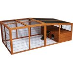 A.K. for Pets B.V. Výběh pro dr.savce s domkem dřevo/kov 230 x 94 x 75 cm – Zboží Mobilmania