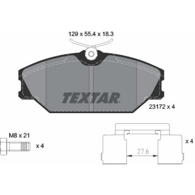 2317203 TEXTAR Sada brzdových destiček, kotoučová brzda – Sleviste.cz