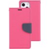 Pouzdro a kryt na mobilní telefon Apple MERCURY FANCY Peněženkový Apple iPhone 14 tmavě růžové