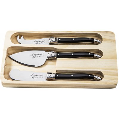 Laguiole Sada nožů na sýr Premium 3 ks černá – Zboží Mobilmania