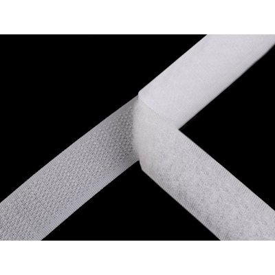 Suchý zip háček + plyš šíře 20 mm, střední, 1 bílá – Hledejceny.cz