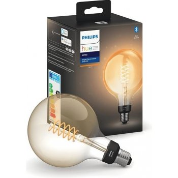 Philips Hue 8719514279131 LED designová žárovka 1x7W 1xE27 550lm 2100K Globe, Bluetooth, Teplá bílá