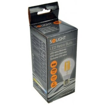 Solight LED žárovka WZ501 retro klasický tvar 8W E27 3000K 360° 750lm