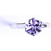 Prsteny Čištín Stříbrný s krystalem Swarovski Violet 6xT 1230