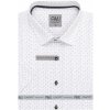 Pánská Košile AMJ Comfort fit košile s krátkým rukávem bílá se vzorem