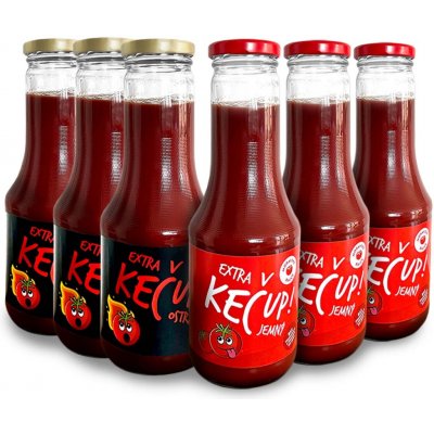 ZP Mikulčice XXL Extra sada kečupů sklo 6 x EXTRA KEČUP jemný 0,5 kg Kečup jemný a ostrý 3 x EXTRA kečup jm. 3 x EXTRA kečup ost. – Hledejceny.cz