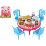 Teddies Stůl a židle s doplňky plast 12cm asst 3 barvy v blistru – Zbozi.Blesk.cz