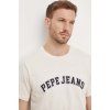 Pánské Tričko Pepe Jeans bavlněné tričko CLEMENT béžová s potiskem PM509220