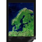 Albedo39 Skandinávie - satelitní mapa 70 x 100 cm Varianta: bez rámu v tubusu, Provedení: papírová mapa – Hledejceny.cz