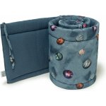 ESITO Luxusní mantinel mušelín do postýlky Planets modrá – Zboží Mobilmania