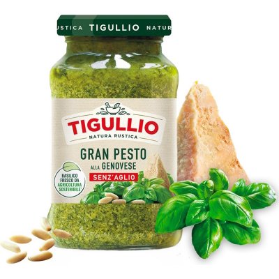 Tigullio Gran Pesto alla Genovese bazalkové pesto bez česneku 190 g – Zbozi.Blesk.cz