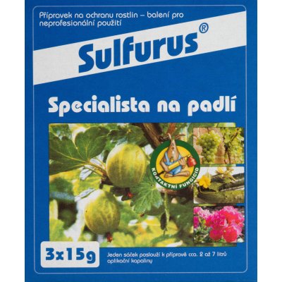 SYNGENTA SULFURUS Přípravek proti padlí a houbovým chorobám rostlin 3x 15 g – Hledejceny.cz