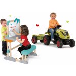 Smoby set traktor Claas Farmer XL na šlapání s přívěsem a dřevěná školní lavice Modulo Space – Sleviste.cz