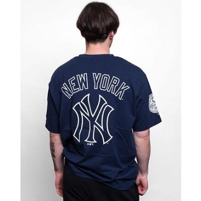 New Era Heritage Back Print Oversized Tee New York Yankees Oceanside Blue / Off White : – Zboží Mobilmania