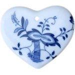 Cibulák srdíčko Vánoční ozdoba 6,5 cm originál český porcelán Dubí – Zboží Mobilmania