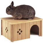Ferplast SIN dřevěný domeček pro drobná zvířata L 34,5 x 24 x 16,5 cm – Zboží Mobilmania