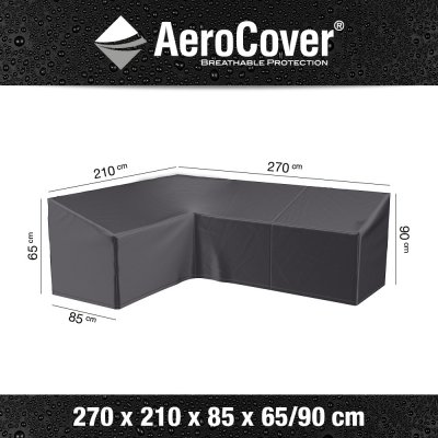 Aerocover Obal na sedací soupravu ve tvaru L, vysoká opěrka, LEVÁ 270x210x90 cm – Zbozi.Blesk.cz