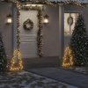 Vánoční osvětlení DKD HOME DECOR Vánoční stromek se zemními hČervenáy a 80 LED diodami 60 cm
