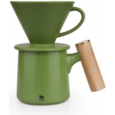Kawio set keramický dripper s hrníčkem zelený 450 ml