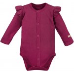 Eevi Body celorozepínací s volánky Simply Comfy BORDÓ – Zboží Dáma