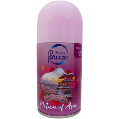 Buzzy FREEZE BREEZE Osvěžovač vzduchu náplň Nature of Asia (fialová) kouzelná vůně asijských květů 250 ml