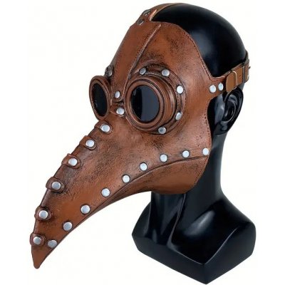 Steampunk postapo maska morový doktor hnědá – Hledejceny.cz