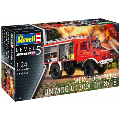 Revell Plastic ModelKit auto 07512 Mercedes Benz Unimog U 1300 L TLF 8/18 1:24 – Zbozi.Blesk.cz