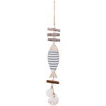 Závěs dřevo 45x130mm ryba, přírodní, bílá, modrá – Sleviste.cz